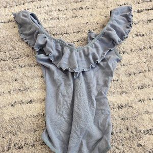 Aritzia Ruffled Body Suit size XS